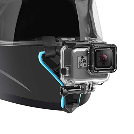 Motorcycle Helmet Chin Strap Mount Compatible with GoPro Hero 7, (2018), 6 5 4 3, Hero Black, Session, Xiaomi Yi, SJCAM