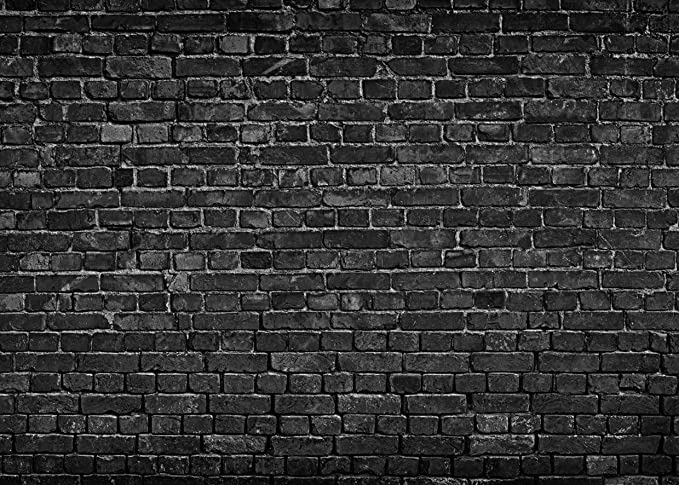 AIIKES 7x5FT Black Brick Wall Photography Backdrop Vintage Theme Stone Brick Design Photography Background Baby Birthday Party Decoration Photo Booth Studio Prop 11-501