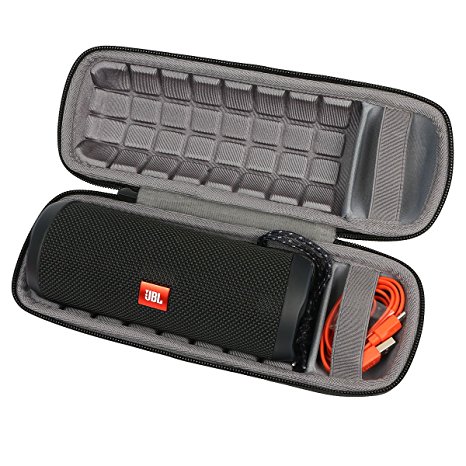 Travel Case for JBL Flip 4 / 3 Bluetooth Portable Stereo Speaker by co2CREA (Black Hard Case)