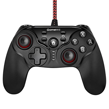 GameWill Switch Wired Controller with 9.84ft Fabric Braided USB Cable for Nintendo Switch