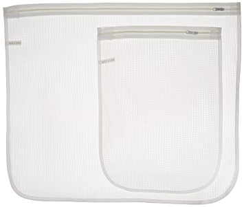 Whitmor 6154-140 Mesh Wash Bags, Set of 2, 1-large 21-inches x 18-inches and 1-small 11-inches x 15-inches