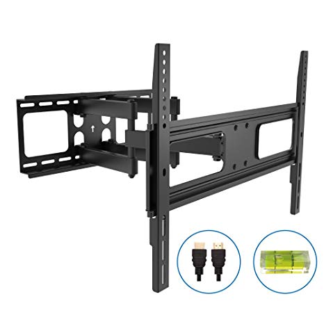ProHT LCD/LED Full Motion TV Wall Mount Combo (holds TV size from 37" to 80" with 6FT HDMI cable and bubble level)