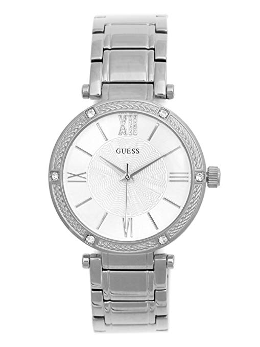 GUESS Factory Women's Silver-Tone Analog Watch, NS