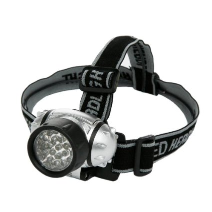 Designers Edge L1240 Battery Operated 21-LED Lycra Headband Light, Black