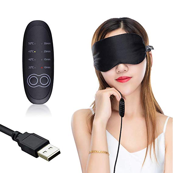 USB Steam Eye Mask to Relieve Eye Stress, Warm Therapeutic Treatment for Dry Eye, Blepharitis, Styes
