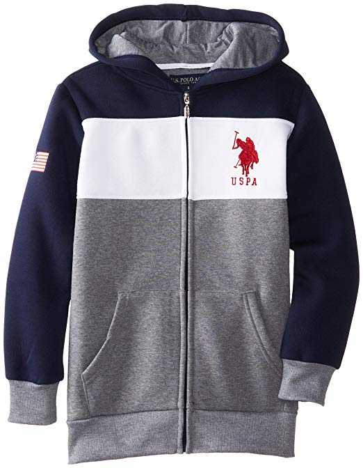 U.S. Polo Assn. Boys' Hooded Zip or Snap Fleece Jacket