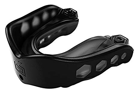 Shock Doctor Gel Max Mouth Guard Sports, 1 Sports Mouthguard for Football, Lacrosse, Basketball, Boxing, MMA, Jiu jitsu, Includes Detachable Helmet Strap, Youth & Adult