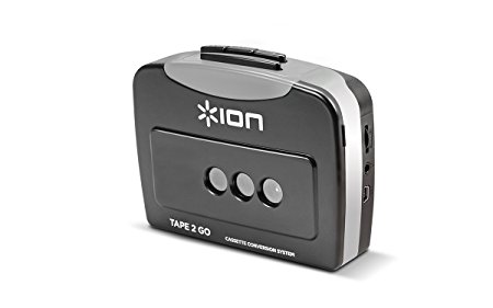 ION Audio Tape 2 Go | Cassette Player and Digital Converter with USB Cable