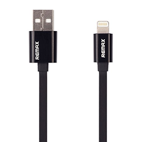 REMAX USB Charging Data Sync Cable for iPhone 5 / 5C / 5S iPad mini / iPad Air 3.3 Feet / 1 Meter Black