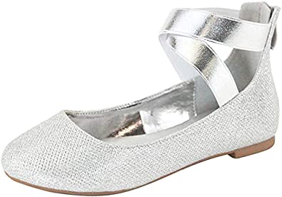 ANNA Dana Women's Classic Ballerina Flats Elastic Crossing Straps