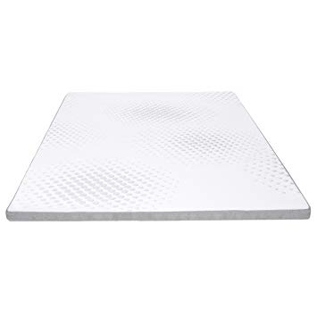 Milliard 2-Inch/5cm Gel Memory Foam Mattress Topper with Washable Removable Soft Bamboo Cover – UK King 150cm x 200cm