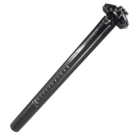 Signswise Black Carbon Fiber Road MTB Mountain Bicycle Seatpost