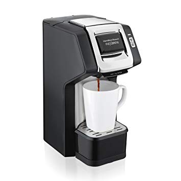 Hamilton Beach (49979) Single Serve Coffee Maker,  Compatible with pod Packs and Ground Coffee, Flexbrew with Adjustable Brew Strength, Black