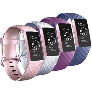 Vancle Bands Compatible with Fitbit Charge 3 Bands Replacement Charge 3 SE Classic Sports Accessories Wristbands Small Large for Women Men