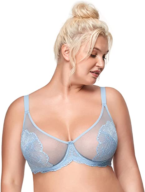 HSIA Minimizer Bras for Women Full Coverage, Plus Size T-Shirt Bra Unlined  Bra with Underwire