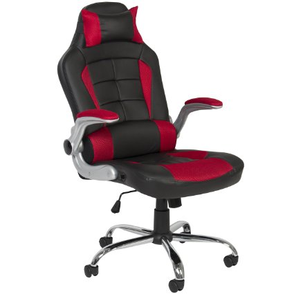 Best Choice Products BCP Deluxe Ergonomic Racing Style PU Leather Office Chair Swivel High Back Red