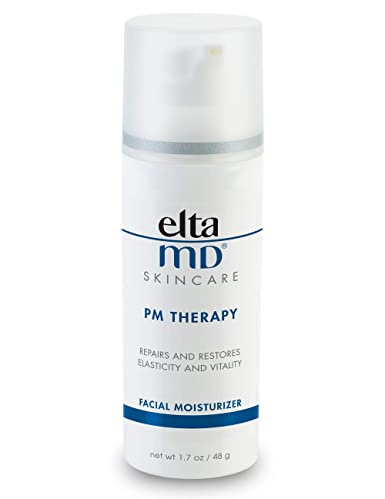 EltaMD PM Therapy Face Moisturizer with Hyaluronic Acid, Oil-Free, Fragrance-Free, Noncomedogenic, Repairs and Restores Skin, 1.7 oz