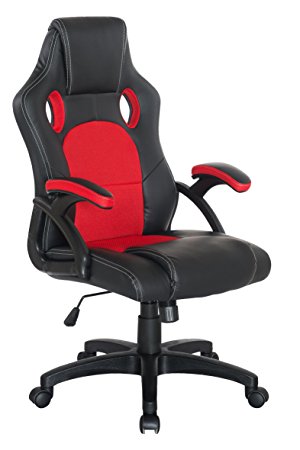 Guyou Racing Swivel Gaming Chair Ergonomic PU Leather High-Back Computer Chair red