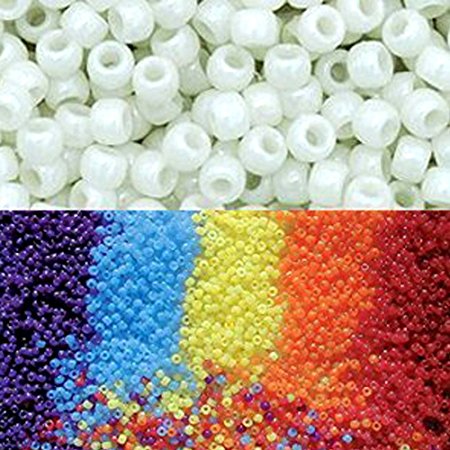 Scientific Multi Color Uv Beads, Changing Reactive Plastic Pony Beads, Pack of 500