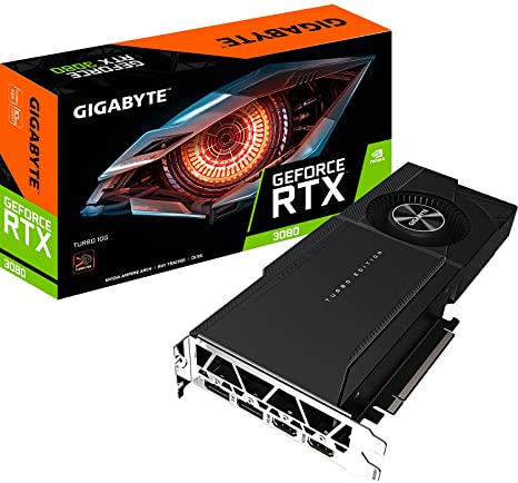 Gigabyte GV-N3080TURBO-10GD GeForce RTX 3080 Turbo 10G rev 2.0 LHR, 10GB GDDR6X, Extreme Durability Graphics Card