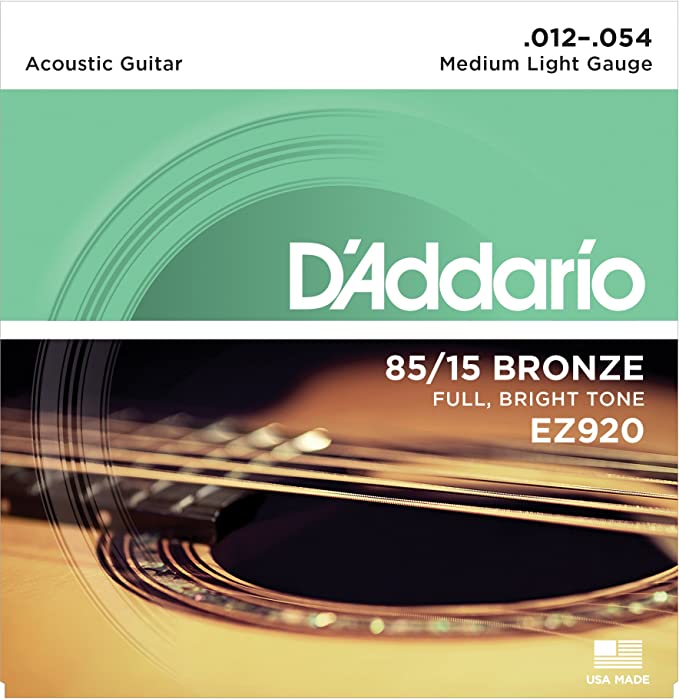 D'Addario EZ920 85/15 Bronze Medium Light Acoustic Guitar Strings