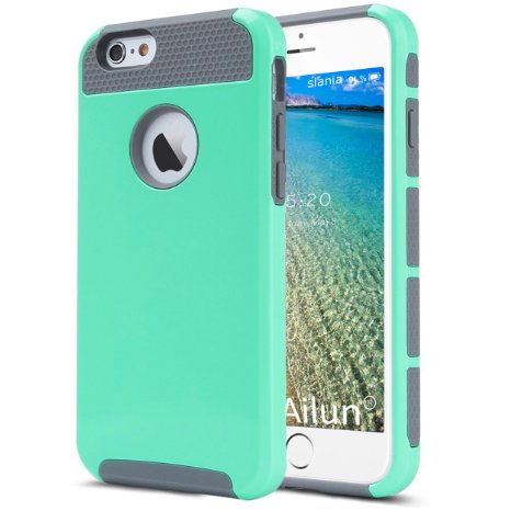 iPhone 6 Case47inchby AilunSoft TPU BumperampHard Shell Solid PC BackShock-AbsorptionampAnti-Scratch Hybrid Dual-Layer Slim CoverSiania Retail PackageGreen