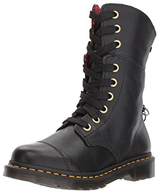 Dr. Martens Women's Aimilita Black Aunt Sally Leather Fashion Boot