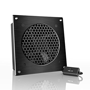 AC Infinity AIRPLATE S3, Quiet Cooling Fan System 6" with Speed Control, for Home Theater AV Cabinets
