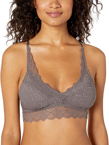 Amazon Brand - Mae Women's Lace Racerback Bralette with Removable Pads (for A-C cups)