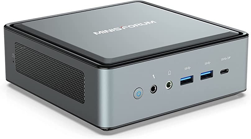 Mini PC AMD Ryzen 7 4800U Windows 10 Pro Desktop Computer, DDR4 32G RAM 512G SSD, HDMI/DP/USB-C 4K@60Hz Output, 2X RJ45 Port(1000/2500Mbps), 6X USB Port, WIFI6 AX200, AMD Radeon Graphics, 2X HDD Slot