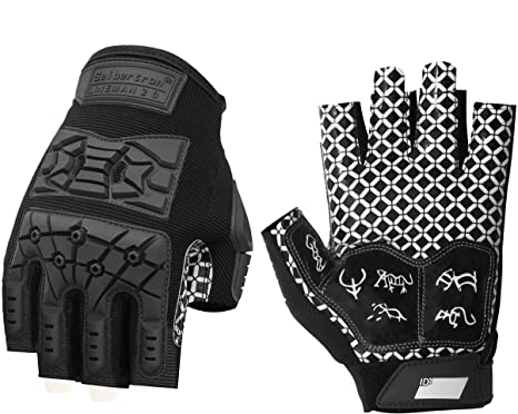 Seibertron Lineman 2.0 Padded Palm Football Receiver Gloves, Flexible TPR Impact Protection Back of Hand Glove Adult and Youth Sizes