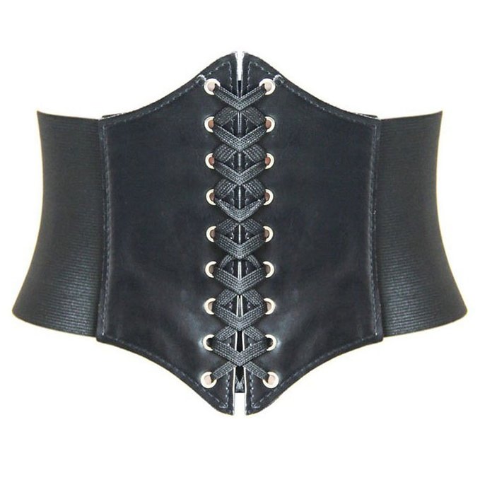 Hanerdun® Lace-up Corset Elastic Cinch Belt Waist Belt Two Sizes