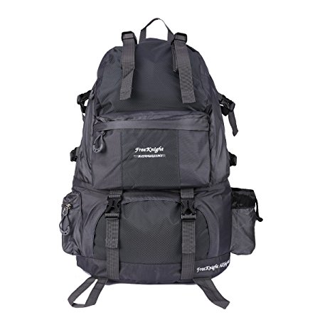 Freeknight 50L Hiking Backpack Internal Frame Backpack Rucksack Pack Knapsack Bag for Outdoor Hiking Travel Climbing Camping Mountaineering Grey