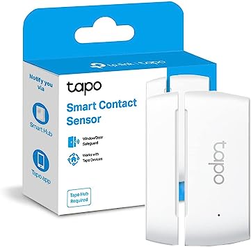 TP-Link Tapo Smart Door/Windor Contact Sensor,Real-Time Monitor,Instant Push Notification,Battery Included,Easy Installation,Work with Alexa,Tapo Hub Required Sold Separately(TapoT110) (UK Version)