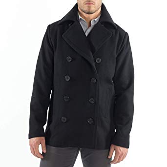 Alpine Swiss Mason Mens Wool Blend Classic Pea Coat