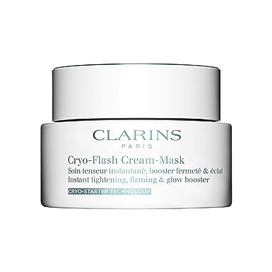 Clarins NEW Cryo-Flash Face Mask | Visible Lift Effect in 10 Minutes* | Visibly Minimizes Pores | Boosts Radiance | Pro Like Results | All Skin Types | 2.5 Fluid Ounces