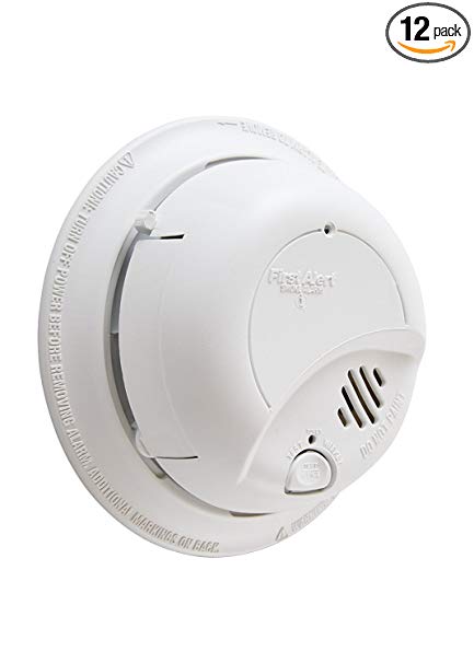 First Alert BRK 9120B-12 Hardwired Smoke Alarm with Backup Battery, 12-Pack