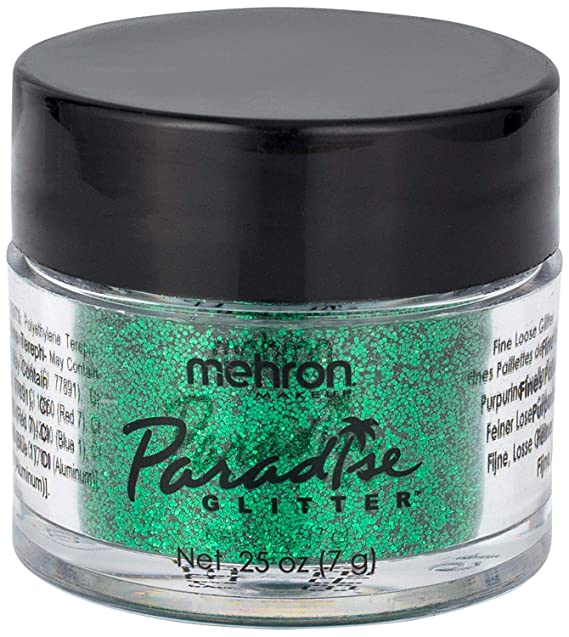 Mehron Makeup Paradise AQ Glitter (0.25 oz) (GREEN)