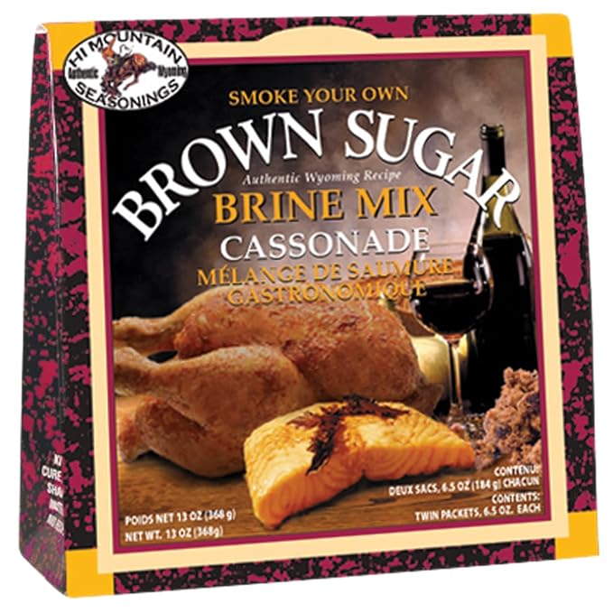 Hi Mountain Seasonings Brown Sugar Brine Mix - Smoke, Grill, or Bake Juicy, Tender, Flavorful Poultry, Pork & Fish
