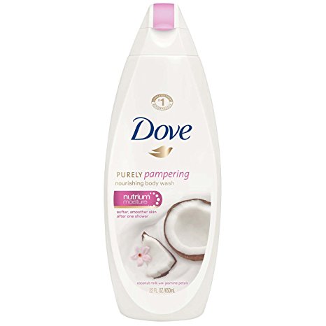 Dove Purely Pampering Body Wash, Coconut Milk with Jasmine Petals 22 oz (Pack of 2)