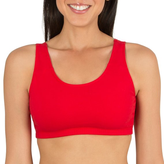 Fruit of the Loom Women's Built-Up Sports Bra, (Pack of 3)