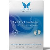 Soft Foot Treatment 3 pairs 44 fl oz - Treat Calluses and Dry Cracked Heels with Exfoliation Peel - Includes Shea Butter Jojoba Oil Moisturizer Mask for Baby Soft Feet - Easy Foot Spa Treatment