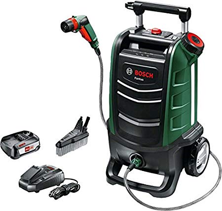 Bosch Fontus Cordless Outdoor Cleaner  (1 Battery, Maximum Pressure Bar, 15 Litre Water Tank, 18 V System, in Cardboard Box)