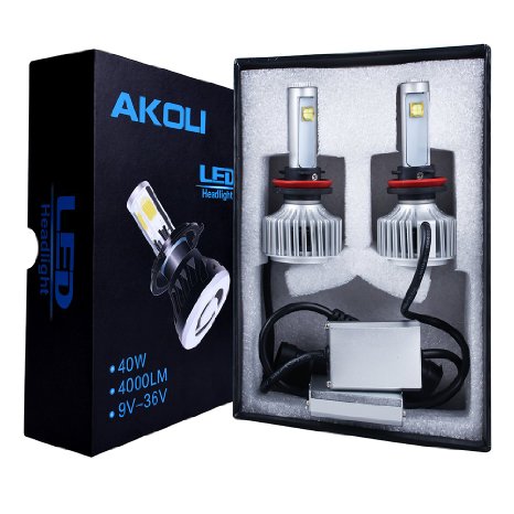 Akoli H11 LED Headlight Bulbs All-in-one Conversion Kit - 80w 8000Lm 6K Cool White CREE