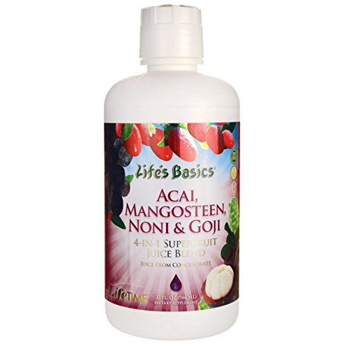 Noni Mangosteen Goji Acai Juice Blend LifeTime 32 oz Liquid