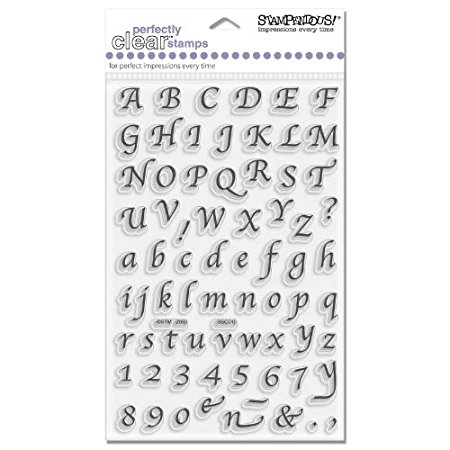 Stampendous SSC015 Perfectly Clear Polymer Stamps, Calligraphy Alphabet