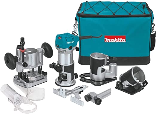 Makita RT0701CX3 1-1/4 HP Compact Router Kit, Teal