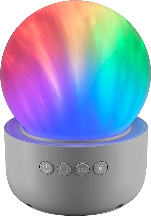 Enbrighten Aurora Wave Galaxy Projector Night Light Northern Lights Tabletop Crystal-Ball, Light for Bedroom, Playroom, Kids, Adults, and More, 76044