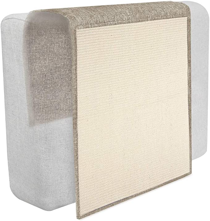 Navaris Cat Scratch Mat Sofa Protector - Natural Sisal Furniture Protector Scratching Pad for Cats - Scratch Carpet for Bed, Chair