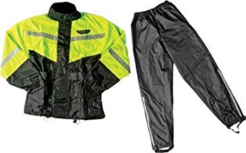 Fly Racing Two-Piece Rain Suit (X-LARGE) (BLACK/HI-VIZ YELLOW)